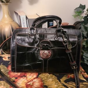 🎀🖤 Preloved Dooney Alto Croco Embossed 🖤🎀